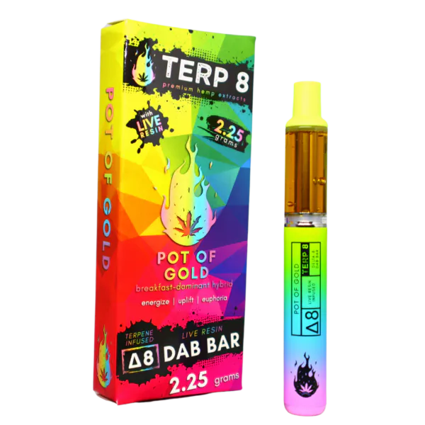 Terp 8 Delta 8 Live Resin Disposable Vape Pen Pot of Gold 2.25g
